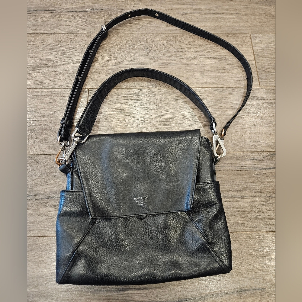 MATT & NAT Black Leather Women's Bag